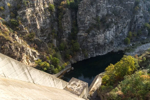 Otoño Ladscape Dam Krichim Reservoir Rhodopes Mountain Plovdiv Region Bulgaria —  Fotos de Stock