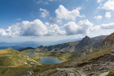 Yaz görünüm ikiz, Trefoil ve balık gölleri, Rila Dağı, yedi Rila göller, Bulgaristan