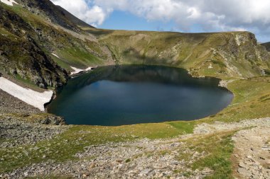 Yaz görünümü göz Lake, Rila Dağı, yedi Rila göller, Bulgaristan