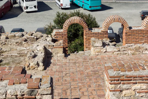 Nessebar Bulgarien Augusti 2018 Ruinerna Antika Kyrkan Den Heliga Moder — Stockfoto