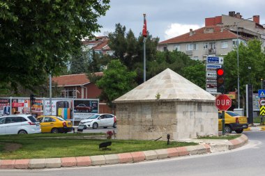 Edirne, Turkey - 26 Mayıs 2018: Edirne şehri, Doğu Trakya, Türkiye'nin ortasındaki tipik sokak