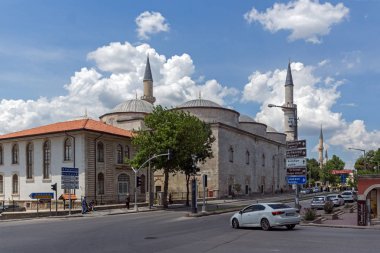 Edirne, Türkiye - 26 Mayıs 2018: Eski Camii Camii Edirne şehri, Doğu Trakya, Türkiye'de
