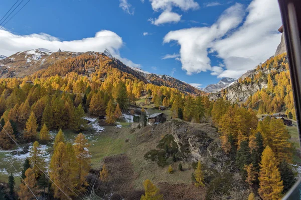 Zermatt Szwajcaria Października 2015 Jesień Niesamowite Panoramy Zermatt Resort Alpy — Zdjęcie stockowe