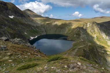 Yaz görünümü göz Lake, Rila Dağı, yedi Rila göller, Bulgaristan