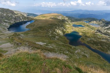 Yaz görünümü böbrek, ikiz, Trefoil, balık ve alt göller, Rila Dağı, yedi Rila göller, Bulgaristan