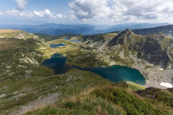 Summer view of The Twin, The Trefoil, The Fish and The Lower, Rila Mountain, The Seven Rila Lakes, Bulgaria