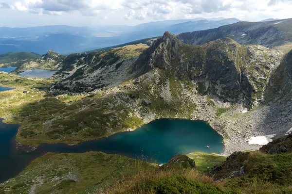 Yaz Görünüm Ikiz Trefoil Balık Alt Göller Rila Dağı Yedi — Stok fotoğraf