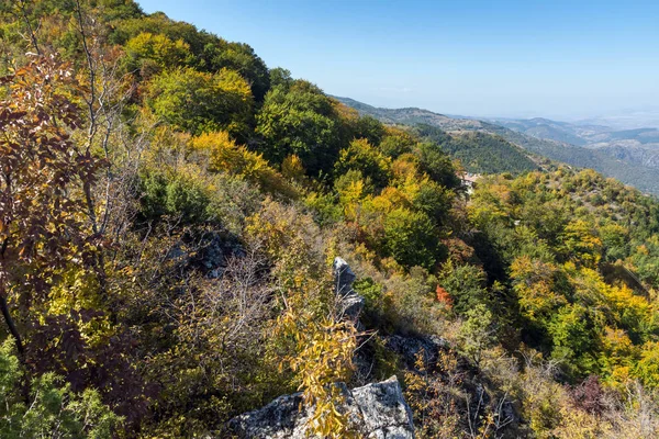 Jesienny Krajobraz Gór Ruen Północnej Części Gór Vlahina Regionu Kyustendil — Zdjęcie stockowe