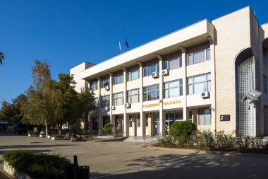 Yukarı Cuma, Bulgaristan - 6 Ekim 2018: Merkezi şehrin Yukarı Cuma, Bulgaristan