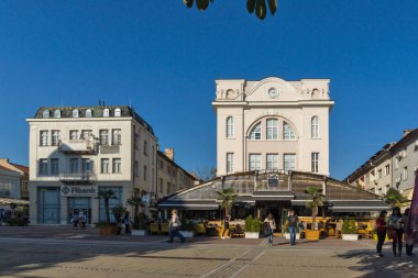 Yukarı Cuma, Bulgaristan - 6 Ekim 2018: Merkezi şehrin Yukarı Cuma, Bulgaristan