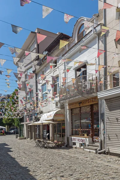 Kapana Plovdiv Bulgária Julho 2018 Rua Casas Distrito Kapana Cidade — Fotografia de Stock