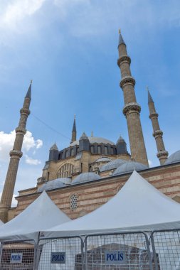 Edirne, Türkiye - 26 Mayıs 2018: 1569 ve 1575 Selimiye Camii Edirne şehri, Doğu Trakya, Türkiye'de arasında Mimar Sinan tarafından oluşturulmuş görünümü dışında mimar