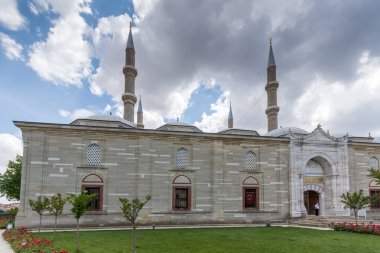Edirne, Türkiye - 26 Mayıs 2018: 1569 ve 1575 Selimiye Camii Edirne şehri, Doğu Trakya, Türkiye'de arasında Mimar Sinan tarafından oluşturulmuş görünümü dışında mimar