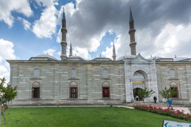 Edirne, Türkiye - 26 Mayıs 2018: 1569 ve 1575 Selimiye Camii Edirne şehri, Doğu Trakya, Türkiye'de arasında Mimar Sinan tarafından oluşturulmuş görünümü dışında mimar