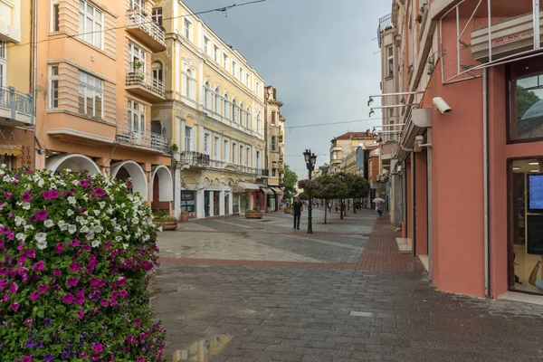 Plovdiv Bulgária Julho 2018 Incrível Vista Pôr Sol Rua Knyaz — Fotografia de Stock