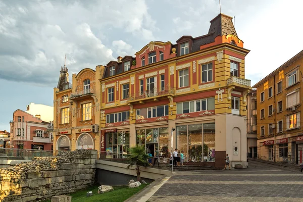 Plovdiv Bulgaria Julio 2018 Increíble Vista Atardecer Calle Knyaz Alexander —  Fotos de Stock