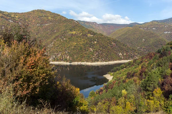 Panoramicznym Ladscape Jesień Vacha Antonivanovtsi Zbiornik Rodopy Plovdiv Region Bułgaria — Zdjęcie stockowe