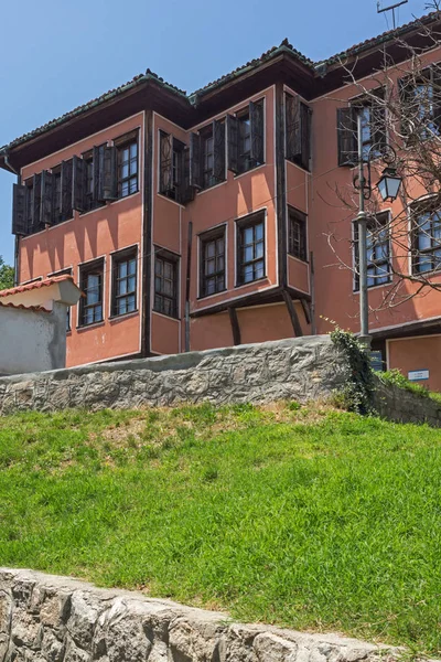 Plovdiv Bulgaria July 2018 Typical Street Houses Period Bulgarian Revival — стоковое фото