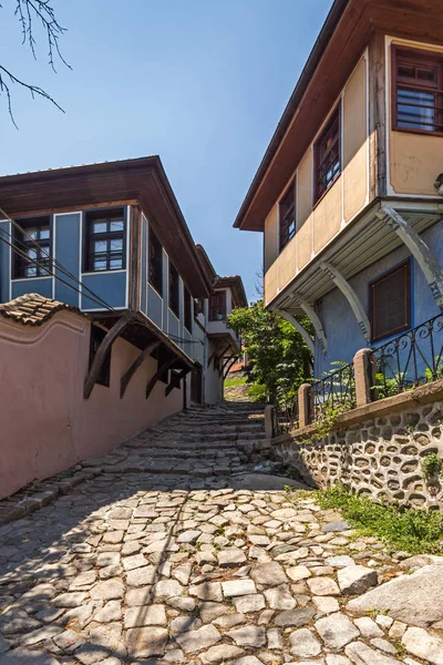 Plovdiv Bulgarije Juli 2018 Typisch Straat Huizen Uit Periode Van — Stockfoto