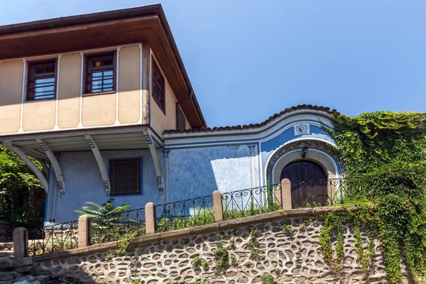 Plovdiv Bulgária Julho 2018 Rua Típica Casas Período Renascimento Búlgaro — Fotografia de Stock