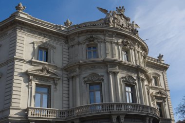 Madrid, İspanya - 24 Ocak 2018: Palace Linares Cibeles Meydanı Madrid şehir, İspanya