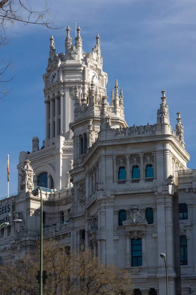 Madrid España Enero 2018 Palacio Cibeles Plaza Cibeles Madrid España — Foto de Stock