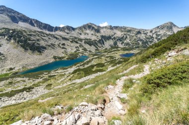 Dalgoto (uzun) Gölü, Pirin Dağı, Bulgaristan ile panoramik manzara