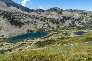 Dalgoto (uzun) Gölü, Pirin Dağı, Bulgaristan ile panoramik manzara