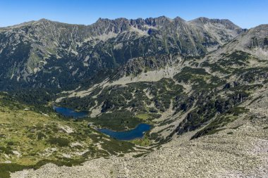 Dalgoto (uzun) Gölü, Pirin Dağı, Bulgaristan ile panoramik manzara