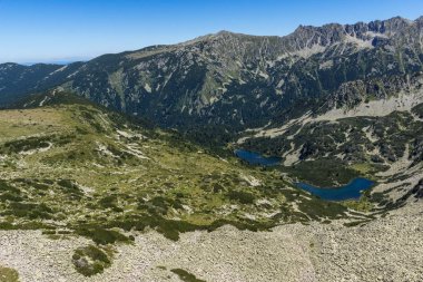 Dalgoto (uzun) Gölü, Pirin Dağı, Bulgaristan ile panoramik manzara