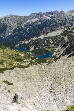 Dalgoto (uzun) Gölü, Pirin Dağı, Bulgaristan ile panoramik manzara