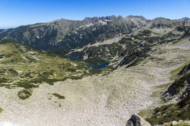 Dalgoto (uzun) Gölü, Pirin Dağı, Bulgaristan ile panoramik manzara