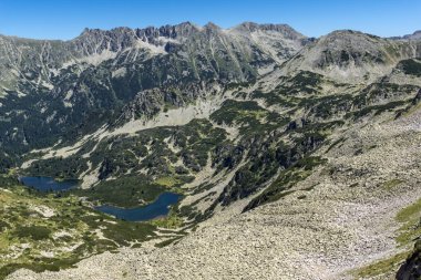 Dalgoto (uzun) Gölü, Pirin Dağı, Bulgaristan ile panoramik manzara