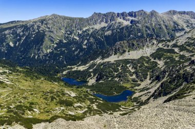 Dalgoto (uzun) Gölü, Pirin Dağı, Bulgaristan ile panoramik manzara