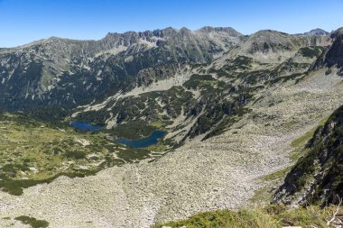 Dalgoto (uzun) Gölü, Pirin Dağı, Bulgaristan ile panoramik manzara