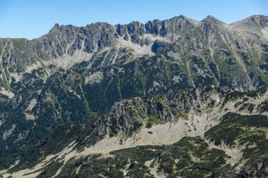 Dalgoto (uzun) Gölü, Pirin Dağı, Bulgaristan ile panoramik manzara