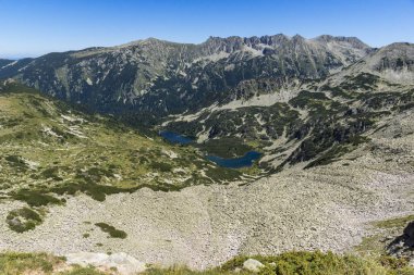 Dalgoto (uzun) Gölü, Pirin Dağı, Bulgaristan ile panoramik manzara