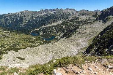 Dalgoto (uzun) Gölü, Pirin Dağı, Bulgaristan ile panoramik manzara