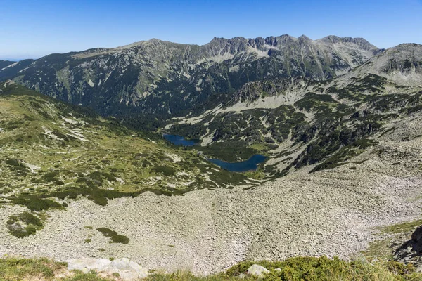 Panoramiczny Pejzaż Jeziorem Dalgoto Long Góry Pirin Bułgaria — Zdjęcie stockowe