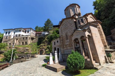 Osogovo manastır, Makedonya - 21 Temmuz 2018: Ortaçağ manastır St. Joachim Osogovo, Kriva Palanka bölgesi, Makedonya Cumhuriyeti