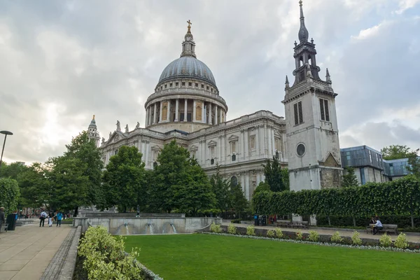 Londres Inglaterra Junio 2016 Vista Del Atardecer Catedral San Pablo — Foto de Stock
