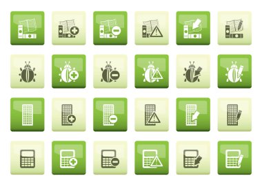 Renk arka plan - 24 iş, office ve Web sitesi simgeleri vektör Icon set 2
