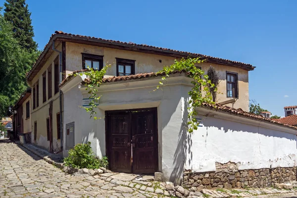 Plovdiv Bulgaria Julio 2018 Calle Casas Del Período Renacimiento Búlgaro —  Fotos de Stock