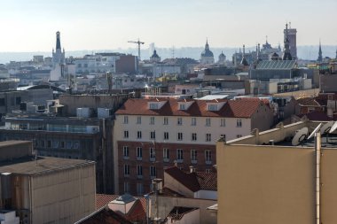 Madrid, İspanya - 24 Ocak 2018: Muhteşem panoramik çatı Circulo de Bellas Artes, İspanya'nın Madrid şehir