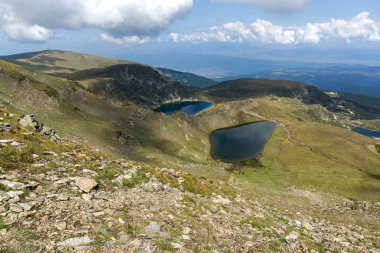Yaz görünümü gözyaşı göl, Rila Dağı, yedi Rila göller, Bulgaristan ve göz