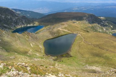 Yaz görünümü gözyaşı göl, Rila Dağı, yedi Rila göller, Bulgaristan ve göz