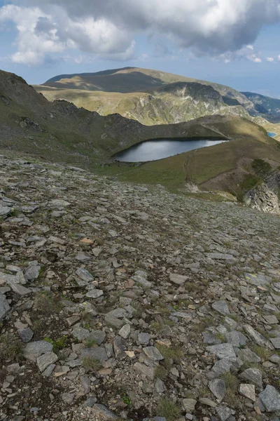 Vista Verano Del Lago Tear Montaña Rila Los Siete Lagos — Foto de Stock