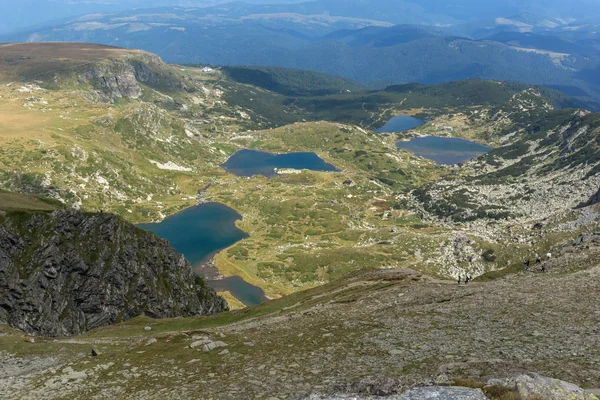 Summer view of The Twin, The Trefoil, The Fish and The Lower Lakes, Rila Mountain, The Seven Rila Lakes, Bulgaria