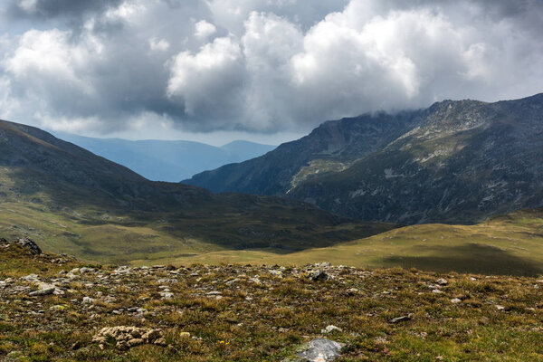 Summer view of Rila Mountan near The Seven Rila Lakes, Bulgaria