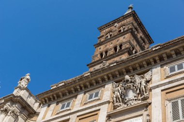 Rome, İtalya - 22 Haziran 2017: Bina Basilica Papale di Santa Maria Maggiore Roma, İtalya